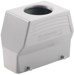 Grommet housing, size D64, die-cast aluminum, M50, straight, cross bow locking, IP65, 1111140000