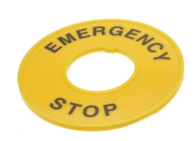 Tabliczka EMERGENCY ostrzegawcza