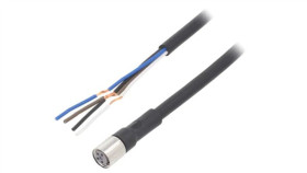 Xs3fm8pvc4s10m Przewód Przyłączeniowy, M8, Pin: 4, Proste, Dł: 10M, Wtyk, 1A,...