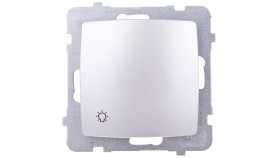 Karo Przycisk /Światło/ Srebrny Perłowy Łp-5S/M/43