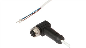 Vkb0h021 Kabel Połączeniowy, 20 M, Gniazdo M12 3-Stykowe Kątowe, Wolny Koniec...