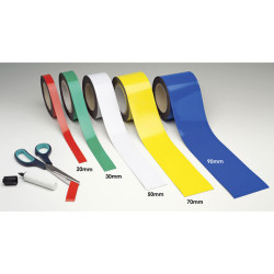 Beaverswood Magnetic Easy-Wipe Racking Strip White 90mm x 10m