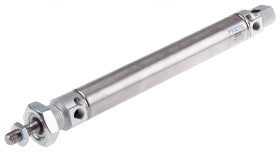 Siłownik pneumatyczny skok: 150mm Festo Ø 25mm dwustronnego działania Action 291.5mm Amortyzacja pneumatyczna