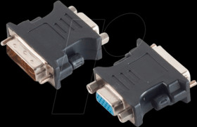 BS77416-1 adapter DVI-A-plug 12+5 Single-Link &lt; VGA-bush