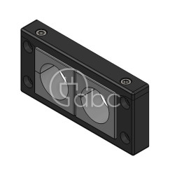 Rama przepustowa KEL-ER 16, na 2 moduły KT duże, czarna, 48162.200