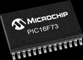 PIC Microcontroller, 8 bit, 20 MHz, SOIC-28, PIC16F73-I/SO