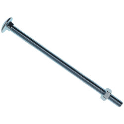 METALMATE MEMCSX08150 Cup Square Hex Bolt &amp; Nut ZP M8 x 150mm Box 10