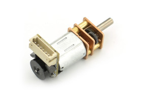 Micro Metal Geared motor w/Encoder - 6V 155RPM 100:1