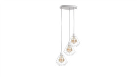 Lampa Wisząca Loftowa 3X E27 Foskal White