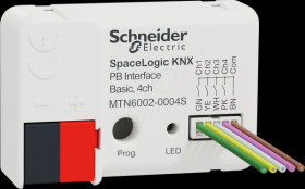 MTN6002-0004S SpaceLogic KNX Secure button interface, 4-way, Basic