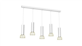 Lampa Wisząca Dante White/Gold 5Xgu10 Mlp7256 Milagro