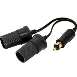 Rozgałężnik gniazda zapalniczki x2 krótki z wtykiem euro truck / 22-220