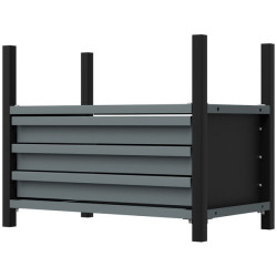 Sealey APMRM2 Modular Storage Mid Unit 3 Drawer &amp; 1 Shelf 580mm