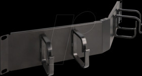 66978 19" cable management patch panel, 4 brackets, 2 U, angled, black