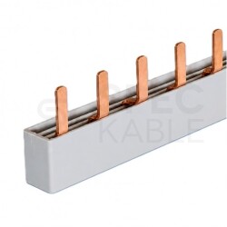 Szyna łączeniowa sztyftowa QuickBar typ E 1-biegunowa 10mm2 63A na 9 modułów 158 mm MOREK
