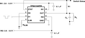 2.8-V to 5.5-V, 84-mΩ, 1.25-A, power mux with manual, automatic switchover and status outpu