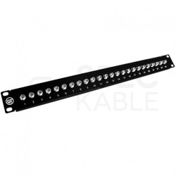 Patch panel RACK 19" 24 porty typu F 1U czarny GT NETWORKS