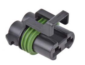 Złącze samochodowe 2-pinowe Delphi -rzędowe Żeński 46A Metri-Pack 630 Montaż na kablu Połączenie zagniatane Złącze