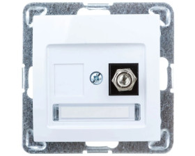 IMPRESJA Gniazdo antenowe pojedyncze typu F białe GPA-1YF/m/00