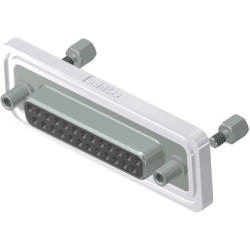 D-Sub socket, 25 pole, standard, equipped, straight, solder cup, 6STD25SAM99B50X