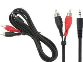 kabel mały jack 3,5mm - 2x RCA (cinch) 5m