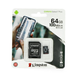 Karta pamięci Kingston Canvas Select Plus microSDXC 64GB 100MB/s UHS-I klasa 10 z adapterem