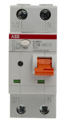 Wyłącznik nadprądowy MCB, Typ C, 1+N, 16A, 240V, na szynę DIN, ABB S-ARC1 C16, S-ARC1