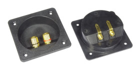 Terminal kolumnowy 2 zaciski typu BANAN 81x81mm