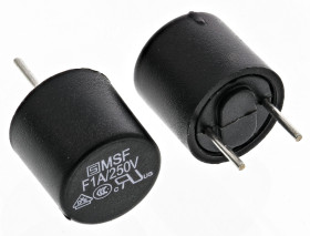 Bezpiecznik nieresetowalny 1A 250V ac Schurter F Termoplastyczne 35 A rozstaw 5.08mm