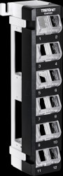 TC-KP12V Keystone patch panel, 12-port