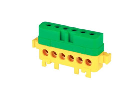 Listwa przyłączeniowa izolowana LPI-6z/g 6-otworów 76A IP20 zielono żółta A18-0051