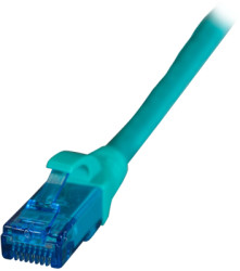 Patch cable, RJ45 plug, straight to RJ45 plug, straight, Cat 6A, U/UTP, LSZH, 0.5 m, green, IPK-6A-U-HFR-GN-0050