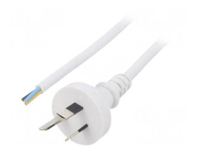 S27-3/10/3WH Kabel: 3x1mm2, AS/NZS 3112 (I) wtyk, 3m, 10A