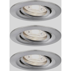 Paulmann 94295 Nova Mini Coin LED Recessed Light 3-Piece 4W Iron