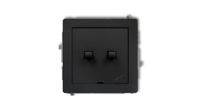 Deco Łącznik Podwójny Schodowy W Stylu Amerykańskim Czarny Mat 12Dwpus-33