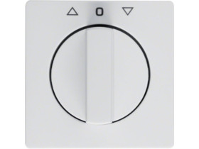 BERKER Q.x Płytka czołowa z pokrętłem do wyłącznika żaluzjowego obrotowego biały aksamit 1080608900 HAGER