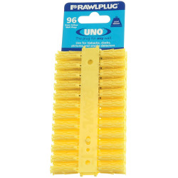 Rawlplug R-U1-YEL-96-C Yellow UNO® Plugs 5 x 24mm (Card 96)