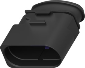 Plug, unequipped, 10 pole, straight, 2 rows, black, 1718167-1