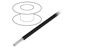 3050 Bk005 Przewód Na Rolce O Długości 30,5M Linka Cu, 300V Pvc Czarny 24 Awg