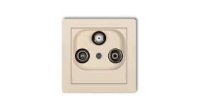 Deco Gniazdo Antenowe Rtv-Sat Końcowe Multimedialne (Internet) Beżowy 1Dgm