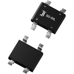 Diotec Semiconductor SMD bridge rectifier, 500 V, 1000 V (RRM), 2.3 A, SO-DIL, B500S2A-SLIM