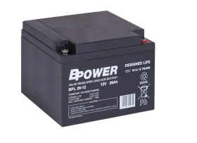 Akumulator VRLA AGM 12V 26Ah (żywotność 10-12lat) BPL26-12