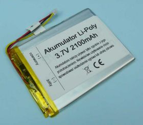 2100mAh 3,7V Li-PO 3-PIN 90x69x3mm