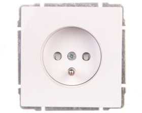 KOS66 Gniazdo pojedyncze z/u z przesłonami białe 660444