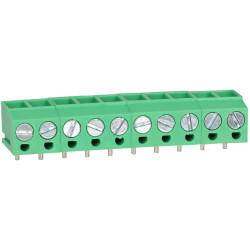 TruConnect 213986 5mm Standard Profile 90 Degree 10 Way Terminal Block