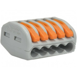 Szybkozłączka 5x 0,08-4,0mm2 uniwersalna (na drut / na linkę) 400V/32A ORYGINALNA woreczek 10szt. 222-415