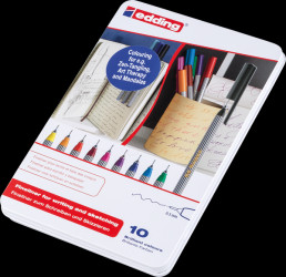 4-55-10 Fineliner Set metalbox, 0,30 mm, 10 colours