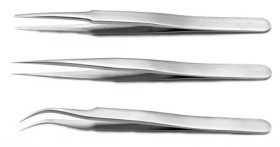 Zestaw pęset, materiał: Stal nierdzewna, RS PRO