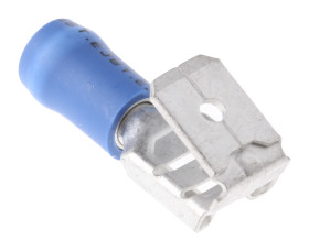 Konektor płaski Żeński 6.3 x 0.8mm długość 22.2mm Izolacja: Izolowane Cyna