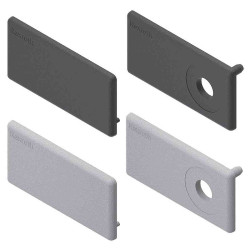 Zaślepka Ø tulei 8.4mm Czarny Przykrywka Polipropylenowe pasujący profil 40 x 80 mm